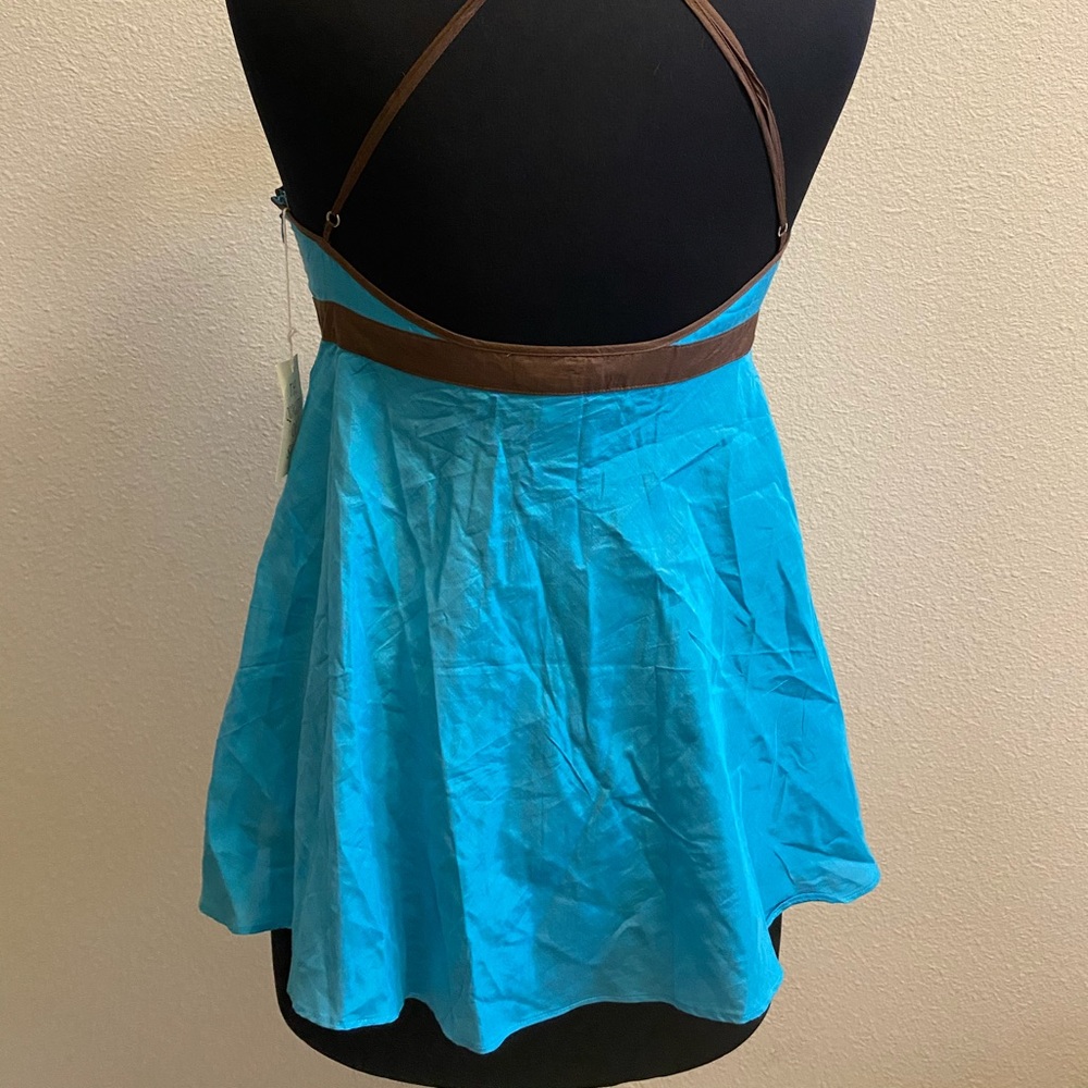 Silk Low back Empire Waist Camisole Tank - Picture 2 of 10